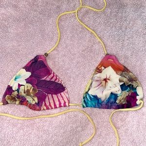 Floral bikini top